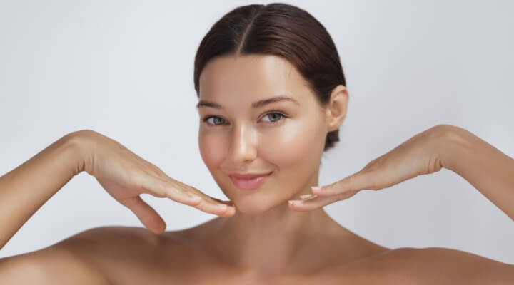 beautiful woman with great skin